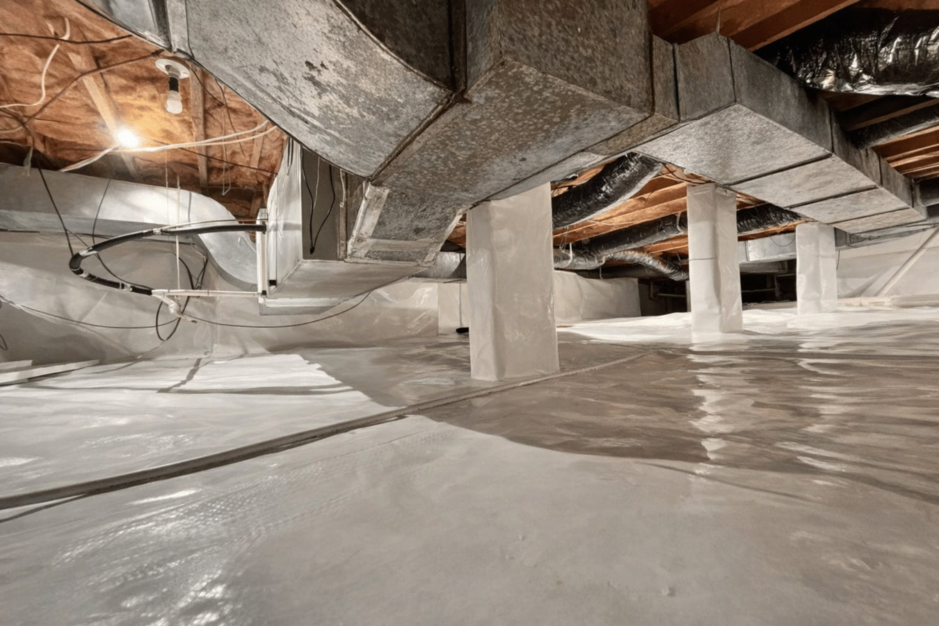 Crawl space vapor barrier